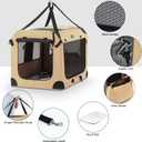 Petprsco Portable Dog Crate - 32"x23"x23" Collapsible Dog Travel Crate for Medium/Large Dogs with Soft Blanket, Foldable Bowl & Poop Bag Dispenser - Indoor & Outdoor Use