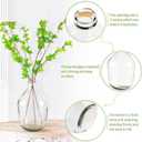 Bfttlity Clear Glass Vase Tall Farmhouse Vase for Branches Glass Vases for Centerpieces in Home Decoration (L)