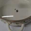 Enamel Stock Pot with Lid, Floral Retro Cooking Pot for Stove Non Stick Soup Pot, Induction Pasta Pot, All Stove Compatible (STYLE1)