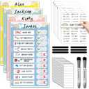 4 in 1 Namable Chore Chart for Kids, Dry Erase Morning/Bedtime Routine Chart for Kids for Refrigerator, Magnetic Visual Schedule for Kids Toddlers to Do List Checklist for Multiple Kids