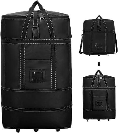 CALLPIONEER Rolling Duffle Bag with Wheels Foldie Travel Bag Expandable Travel Suitcase with Wheels Large Capacity Weekende Bags Collapsible Luggage for Men Women Camouflage