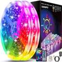 Keepsmile 100ft Led Strip Lights (2 Rolls of 50ft) Bluetooth Smart App Control Music Sync Color Changing RGB Led Light Strip with Remote,Led Lights for Bedroom Room Home Decor Party Festival Pack Of 2