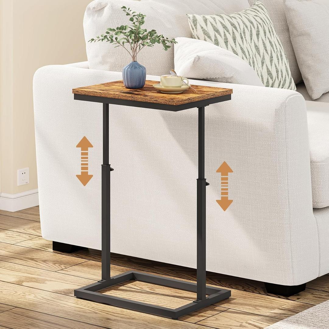 TUTOTAK End Table, Side Table, Tall Couch Table, Sofa Table, Living Room, BedroomBrown TB01BB083P
