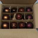 24 Pcs Brown Christmas Ball Ornaments 2.4 Inch Glitter Matte Shiny Chocolate Xmas Baubles Rustic Neutral Farmhouse Xmas Tree Hanging Decorations Modern Christmas Home Decor for Tree Holiday