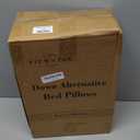 viewstar Bed Pillows Queen Size Set of 2, Hotel Collection, Down Alternative Soft Pillow for Back, Stomach or Side Sleepers, Striped White