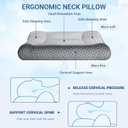 Cervical Neck Pillow for Sleeping - Ergonomic Side Sleeper Pillows for Pain Relief, Contour Cervical Pillow for Neck Support, Orthopedic Memory Foam Pillows for Side Back Stomach Sleepers (26x15)