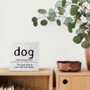 4 x Mtrgdn Dog Decorations for The Home Table Shelf Wood Box Sign,Gifts for Dog Mom Dog Lovers Owner,Farmhouse Rustic Wood Block Plaque for Office Desk Decor,Dog Definition Decor Christmas Birthday Gifts