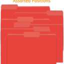 VZCPYTPM 100 Pack Red File Folder,1/3-Cut Tabs,Paper File Folders Letter Size,8.5x11 Manilla File Folders for Office Filing,School Projects and Home,Organizer Documents