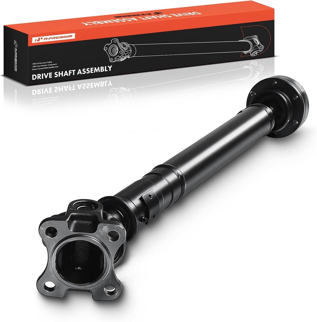 A-Premium Front Prop Drive Shaft Assembly Compatible with Dodge Dakota 2001-2007, Durango 2001-2003 & Mitsubishi Raider 2006-2007, 4WD only, (end to end 26.5"), Replace# 52105982AC