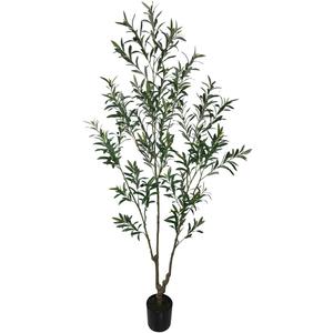 Artificial Olive Tree, 7 ft Tall, for Home Decor, Living Room, Dining Room, Bedroom, Office