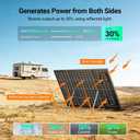 HQST N-Type 16BB 200 Watt Bifacial Solar Panel, Compact & Lightweight Solar Panels with 30 Years Lifespan, up to 25.4% Efficiency, IP65 for RV, Van, Trailer, Marine, Rooftop, Farm, Off Grid
