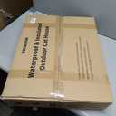 Outdoor Cat House Weatherproof, Heated Cat House for Outside, Insulated Outdoor Cat Shelter with Thickened Model (Grey, L)