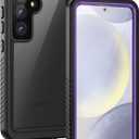 Lanhiem for Samsung Galaxy S24 Phone Case, IP68 Waterproof Dustproof, Built-in Screen Protector, Rugged Full Body Shockproof Protective Cover for Galaxy S24 5G 6.2 Inch, Purple