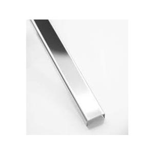 Mirrored Stainless Steel 0.59 in. W x 96 in. L Metal Tile Molding and Transition Trim ASMSPR59