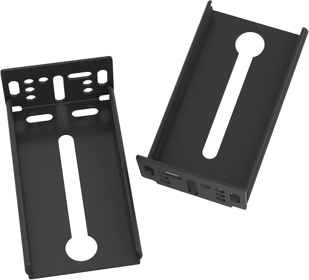 LONTAN 6 Pairs Rear Mounting Brackets for Drawer Slide Black Metal Brackets for Cabinet Gildes Drawer Track Guide Kitchen Replacement Parts for 1.77 inch(45mm) Width Furniture