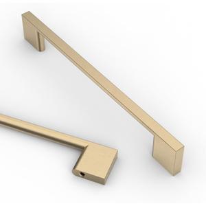 Asidrama 6 Pack 6.3 Inch(160mm) Brushed Brass Kitchen Cabinet Handles, Cabinet Pulls Kitchen Cabinet Hardware for Cupboard Drawer Pulls (6.3" Hole Center(160mm), Brushed Brass)