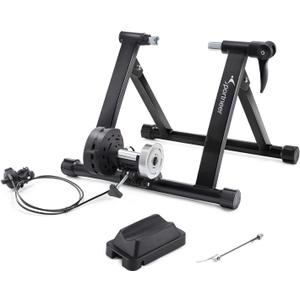 Sportneer Bike Trainer:Bike Trainer for Indoor Riding with Quick Release Lever & Front Wheel Riser Block