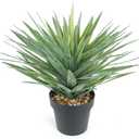 Velener Artificial Agave Plant in Black Pot with Real Stone Pebbles, Large Fake Agave Plant for Indoor and Outdoor-22 inches Tall, 105 Leaves
