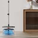 Spin Mop & Tear Drop Bucket Set with 3 Pads - Dual Compartment Design for Clean & Dirty Water, 360 Swivel Mop Head, Built-in Scrubbing Brush, Stainless Steel Handle