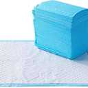 Amazon Basics Heavy Duty Dog and Puppy Pee Pads, 5-Layer Leak-Proof Ultra Absorbent, Quick-Dry Surface, Potty Training, Regular (24x23"), 80 Count, Blue & White