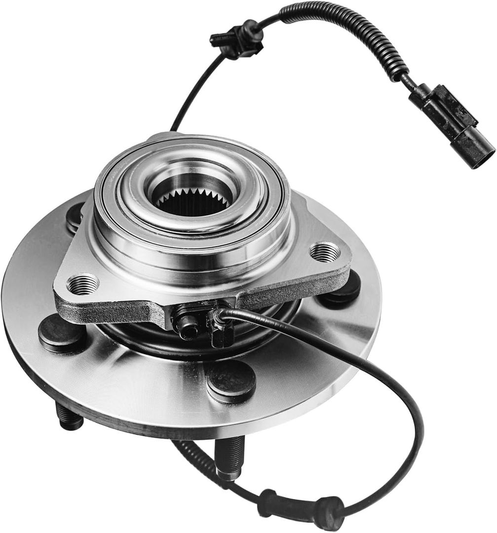 Detroit Axle - 5 Lugs Front Wheel Bearing Hub for 2006-2009 Ram 1500, Replacement 2007 2008 Ram 1500 [4-Wheel ABS] Wheel Bearing and Hub Assembly