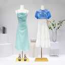 Female Mannequin Torso Women Dress Forms for Sewing Manicanequin Body High Stability Gold Metal Stand for Clothing Dress Jewelry Display Adjustable Height 50-70 Thin Body