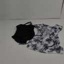 Girls Swimsuit One Piece Control Front Cross Ruched Tie Back Bathing Suit Swimwear with Drawstring Cover Up 9-16T (11-12 Years, Black)