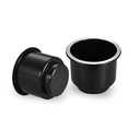 NTNEV 2PCS Insert Car Cup Holder, Recessed Drop in Plastic Cup Drink Can Holder, Elegant Chrome, Universal Automobile Interior Products, for Most Cars, Trucks, SUVs (Black)