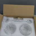 2-Light Gold Brass Bathroom Light Fixture with Clear Tulip Glass Shade,Wall Sconces,Vintage Vanlity Light Over Mirror,Bathroom Wall Light,E26 Socket(Bulbs Not Included)