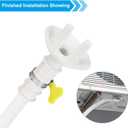 PATIKIL 4.9ft Air Conditioner Drain Kit, Universal AC Drain Hose Connector Hose with Clamp Connector 2 for Mini-Split Window AC Unit Faucet, White