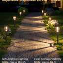 XMCOSY+ Solar Lights Outdoor Waterproof, 6 Pack Adjustable Brightness Solar Pathway Lights, 3-in-1 Landscape Light for Yard Backyard Driveway Walkway Landscape Path (Warm/Cool White)