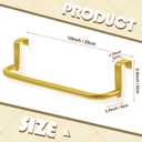 2 Pieces Metal Towel Bar Kitchen Cabinet Steel Towel Rack Bar for Hanging on Inside or Outside of Doors, Home Kitchen Bathroom(Gold)