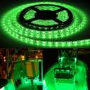 50FT LED Boat Lights, 12V Waterproof Green Marine Pontoon Led Strip Light, Boat Deck Interior Light, Boats Accessories, Under Gunnel Lighting, Night Fishing Lighting for Pontoon Fishing Bass Boats