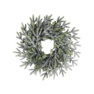Snow Flocked Christmas Wreath Decorations, 26" Snowy Norfolk Pine Wreath, Realistic Christmas Door White Cedar Wreaths for Indoor Outdoor Holiday Decor, Artificial Real Touch Green Wreath Greenery