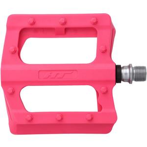 HT Components PA12 Pedals - Platform Aluminum 9/16 Neon Pink