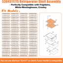 Upgraded 5304511775 Refrigerator Glass Shelf Compatible with Frigidaire Refrigerator Glass Shelf Replacement LFSS2612TF0 5304512782 Frigidaire Fridge Shelves FFSS2615TS2 FFSS2615TS0 FFSS2625TS2