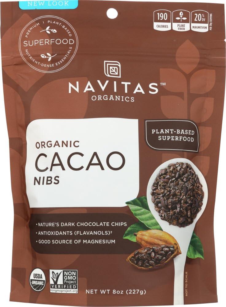 NAVITAS CACAO NIBS, 8 OZ (4-Pack) (BB: 04/2026)