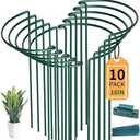 TCBWFY 10 Pack Plant Support Stakes for Peony,10" Widex16 High Heavy Duty Peony Cages and Support,Metal Peony Supports for Outdoor Indoor Plants,Plant Supports for Peony,Tomatoes,Hydrangea,Rose