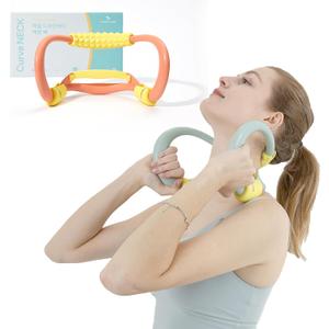 Neck Stretcher Exerciser, Correcting Forward Neck Posture, Stiffness, Muscle Tension by Strengthening Neck Muscle, Cervical Traction Device for Neck Pain Relief (Coral)