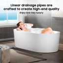 DLONE® Linear Shower Drain - 32 Inch Matte Black, with Tile Insert Pane