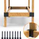 Heavy Duty Workbench Bracket Kit - 8 Pcs Steel 3-Way Right Angle Corner Brackets for DIY Custom Workbench, Shelving, Work Table, Fits 2x4 (Actual 1.5"x3.5") Wood