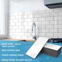Art3d 102-Piece Peel and Stick Wall Tile for Kitchen Backsplash, Bathroom, Fireplace, 3in. 6in. Stick on Subway Tile, Glossy White