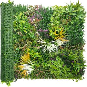 Artificial Greenery Grass Wall Panels: 40'' x 120'' UV-Anti Faux Greenery Ivy Privacy Fence Screen Backdrop Boxwood Vine Leaf Hedges for Patio, Balcony, Garden, Green Decor