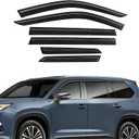 Rain Guards Fit for Toyota Grand Highlander 2024 2025 2026 Out Channel Extra Durable Side Shatterproof Window Visor Deflectors 2024-2026 Grand Highlander Rain Guard Black 4 PCS