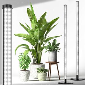 2 Pack Grow Lights for Indoor Plants, 6000K 243 LEDs Light for Seed Starting with Full Spectrum, 45in Height Standing Plant Light, 3 Switch Modes for Wide Area Coverage in Indoor Plants