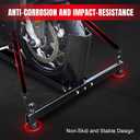 Jack Boss Motorcycle Wheel Chock, Motorcycle Stand Up to 1800LBs, Wide Range 3 Inch to 5 Inch Support Adjustable Front Tire Stand Chocks for Trailer and Truck, Suitable for Most Motorcycles