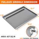 Hisencn 25.6" x 16.7" Griddle for Gas Grill, Cast Iron Griddle FlatTop Insert for Nexgrill, Weber, Charbroil, Pit Boss, Traeger, Camp Chef and more Grill, Griddle for Outdoor Gas & Charcoal Grills