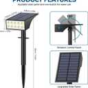 12Pack Solar Spot Lights Outdoor, Solar Lights Outdoor Waterproof with 4 Light Mode 2-in-1 Landscape Spotlights Solar Powered Yard Garden Outside Flood Light for House Pathway Tree (Cool White)