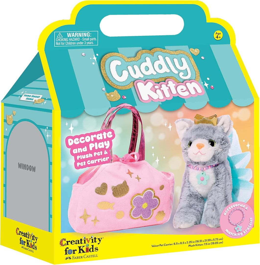 Creativity for Kids Cuddly Kitten Kit | Adopt, Accessorize & Decorate a Plush Pet | Toddler Purse & BFF Jewelry Gift for Girls | Encourages Imaginative Play & Fine Motor Skills (Ages 4+) Creativity for Kids Cuddly Kitten Kit | Adopt, Accessorize & Decorate a Plush Pet | Toddler Purse & BFF Jewelry Gift for Girls | Encourages Imaginative Play & Fine Motor Skills (Ages 4+)