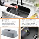 31 Inch Black Undermount Sink Stainless Steel-Bokaiya 31x18 Kitchen Sink Undermount Black Stainless Steel Sink 16 Gauge Single Bowl Kitchen Sink with Dish Grid